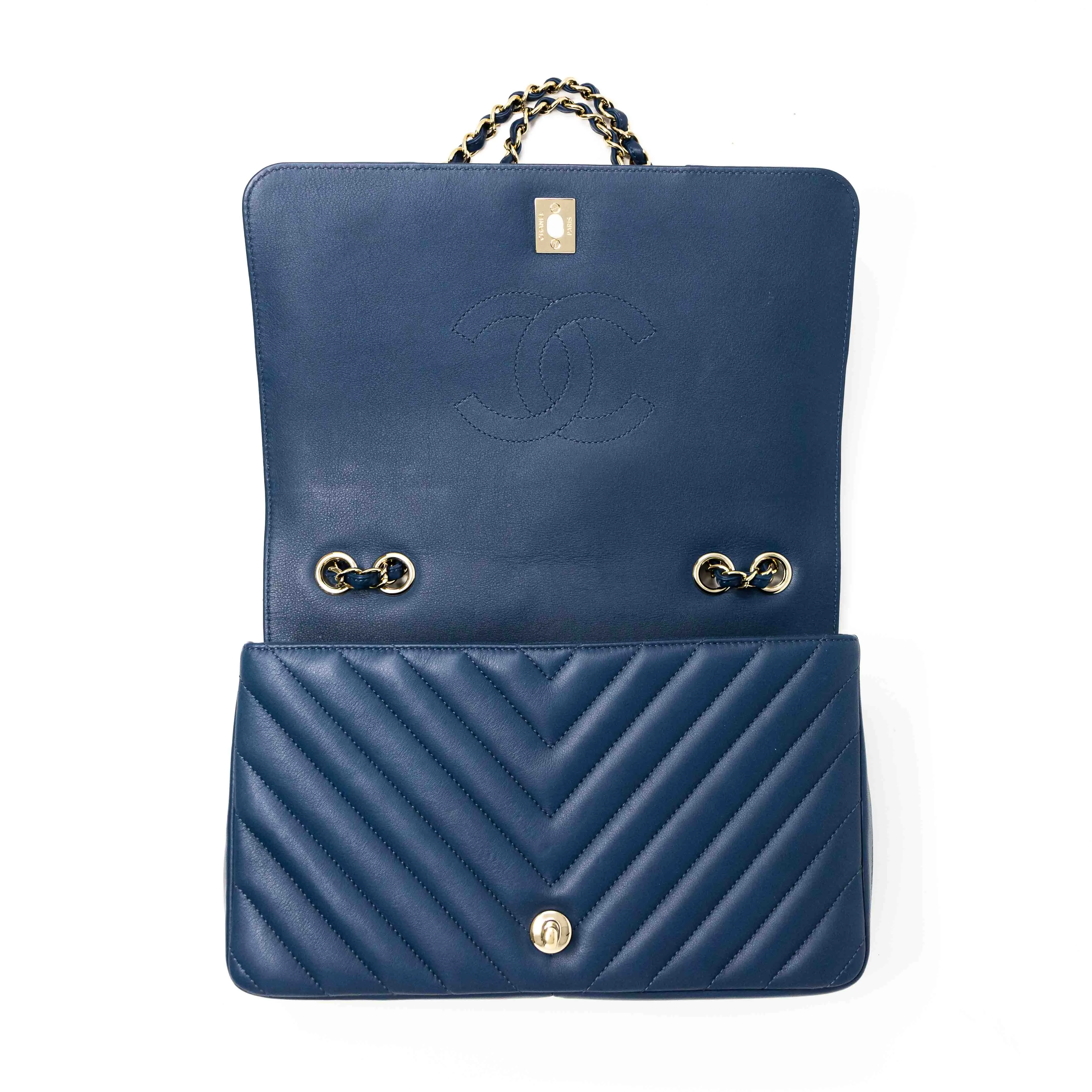 Chanel Blue Medium Statement Flap