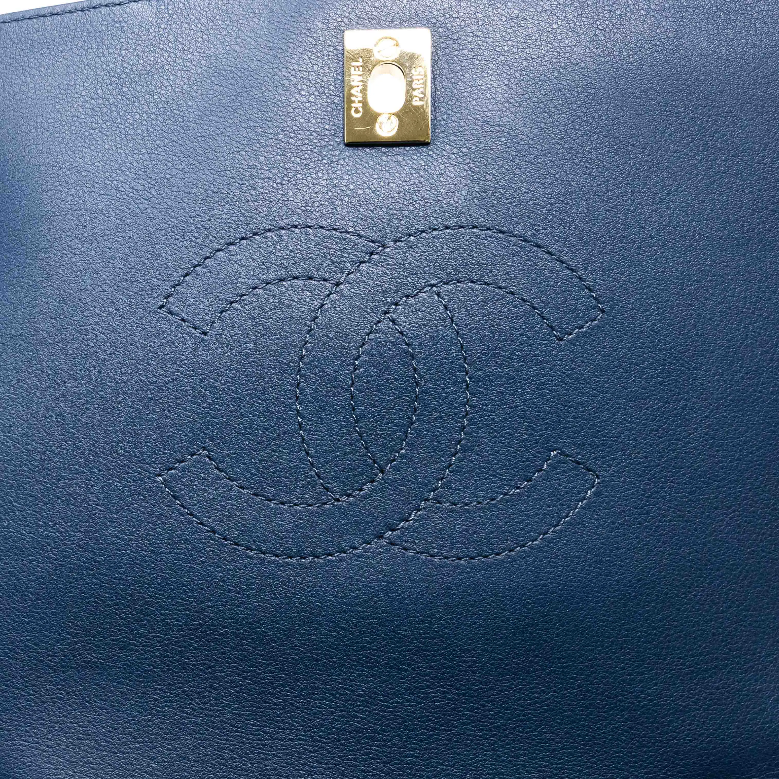 Chanel Blue Medium Statement Flap