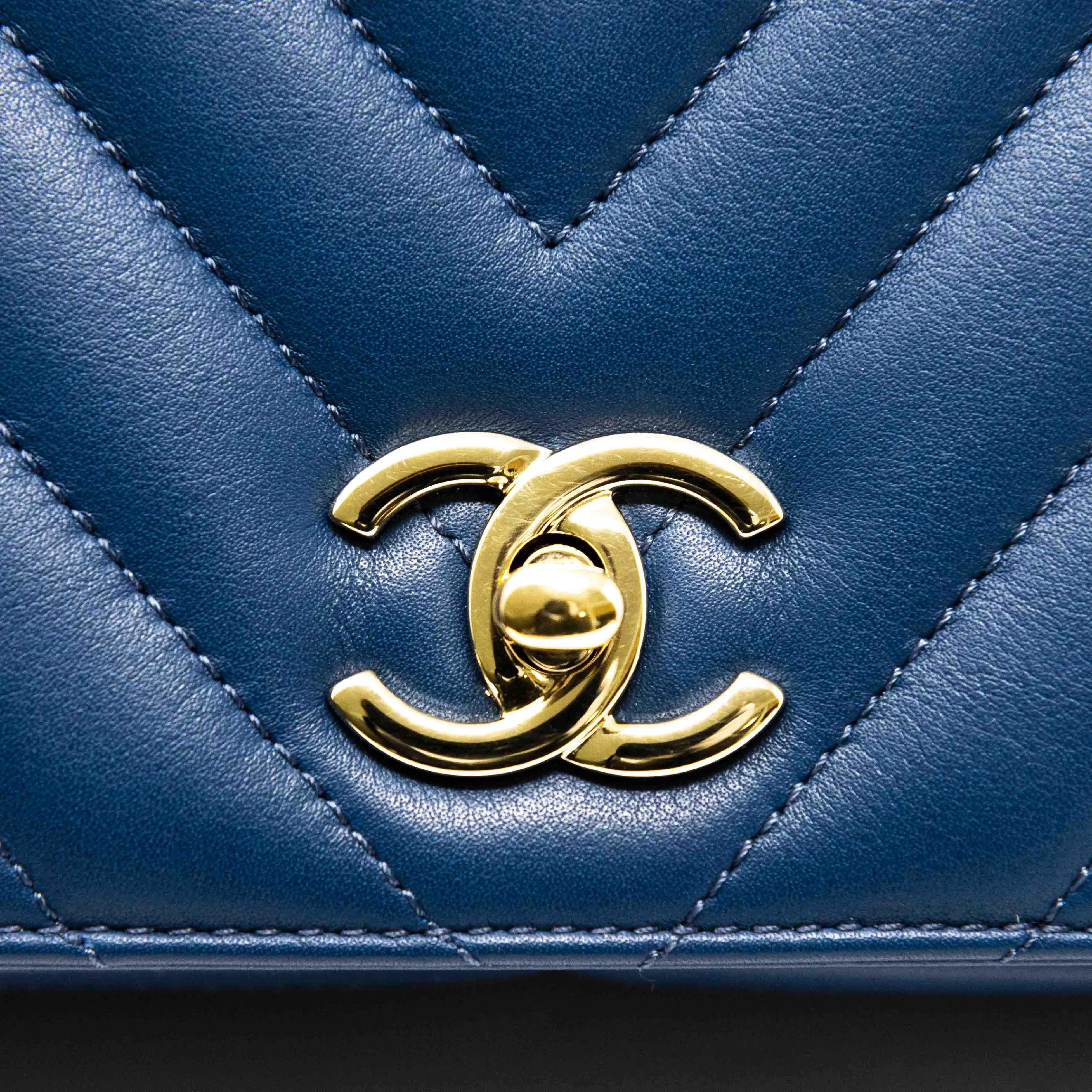 Chanel Blue Medium Statement Flap