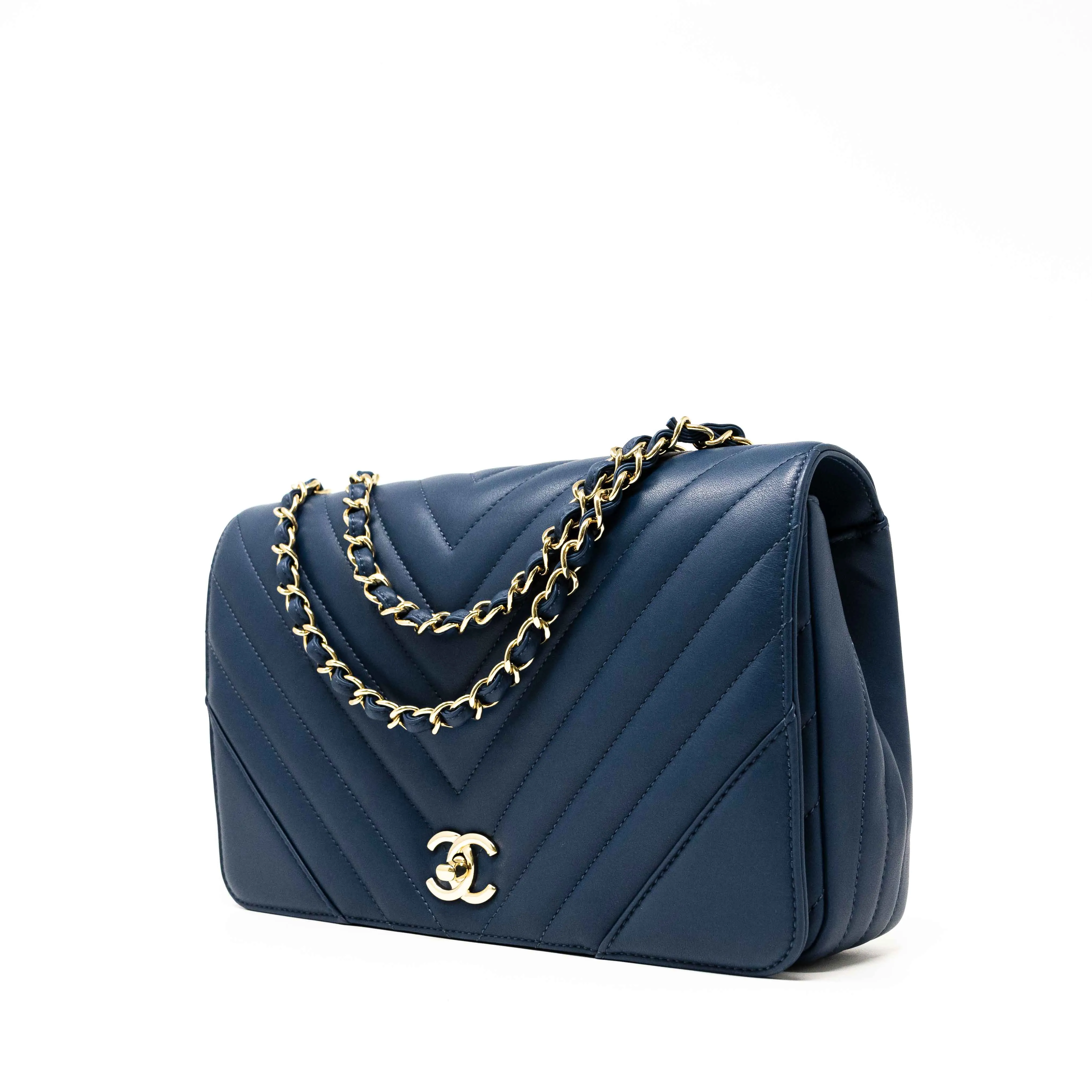 Chanel Blue Medium Statement Flap