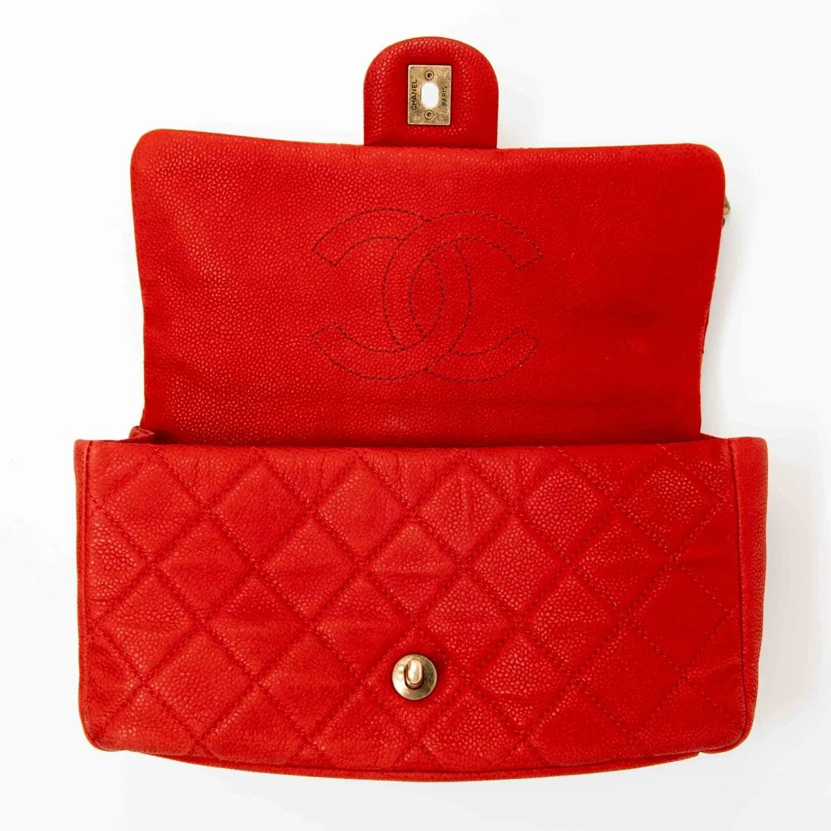 Chanel Red Easy Carry Flap