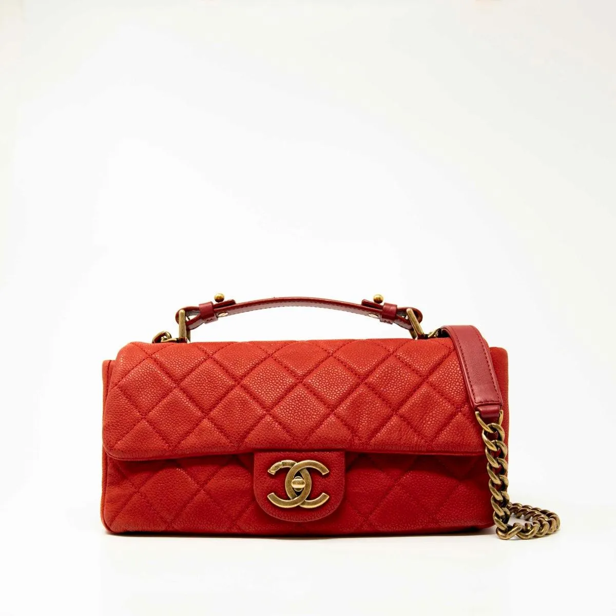 Chanel Red Easy Carry Flap