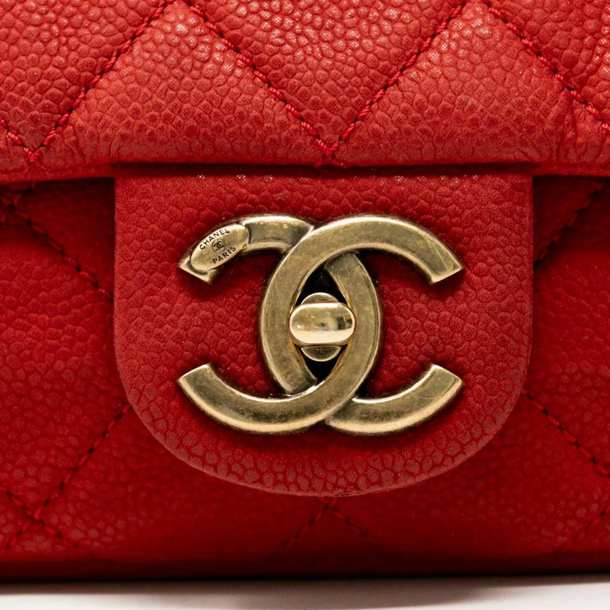 Chanel Red Easy Carry Flap