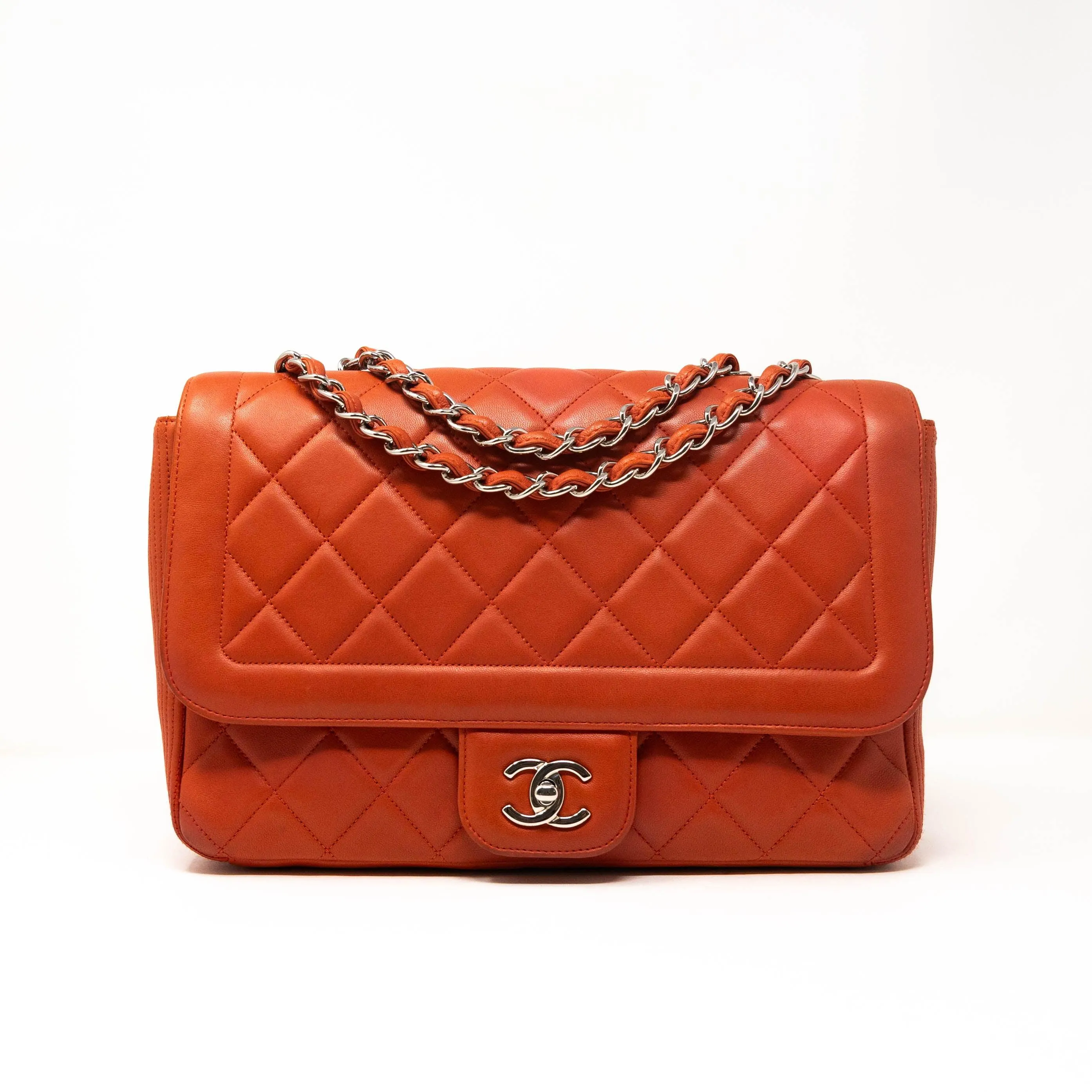 Chanel Red Large Coco Rider Flap