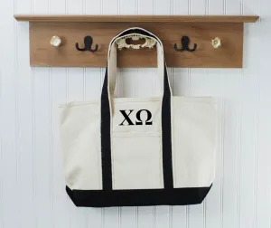 Chi Omega Boat Tote