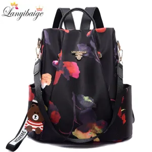 Christmas Gift Fashion Anti-theft Women Backpacks Oxford Cloth Shoulder Bags for Teenagers Girls Large Capacity School Bags Travel Backpack