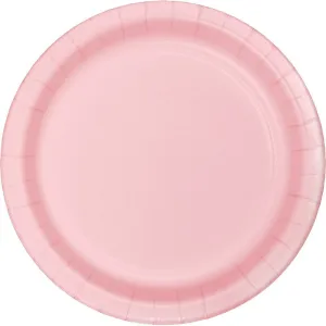 Classic Pink Paper Dessert Plates, 7'' | 20 ct