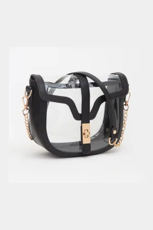 Clear Transparent Saddle Bag