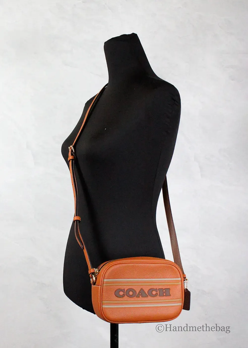 Coach Jamie Mini Canyon Logo Stripe Camera Crossbody Bag