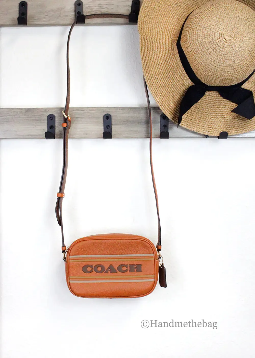 Coach Jamie Mini Canyon Logo Stripe Camera Crossbody Bag