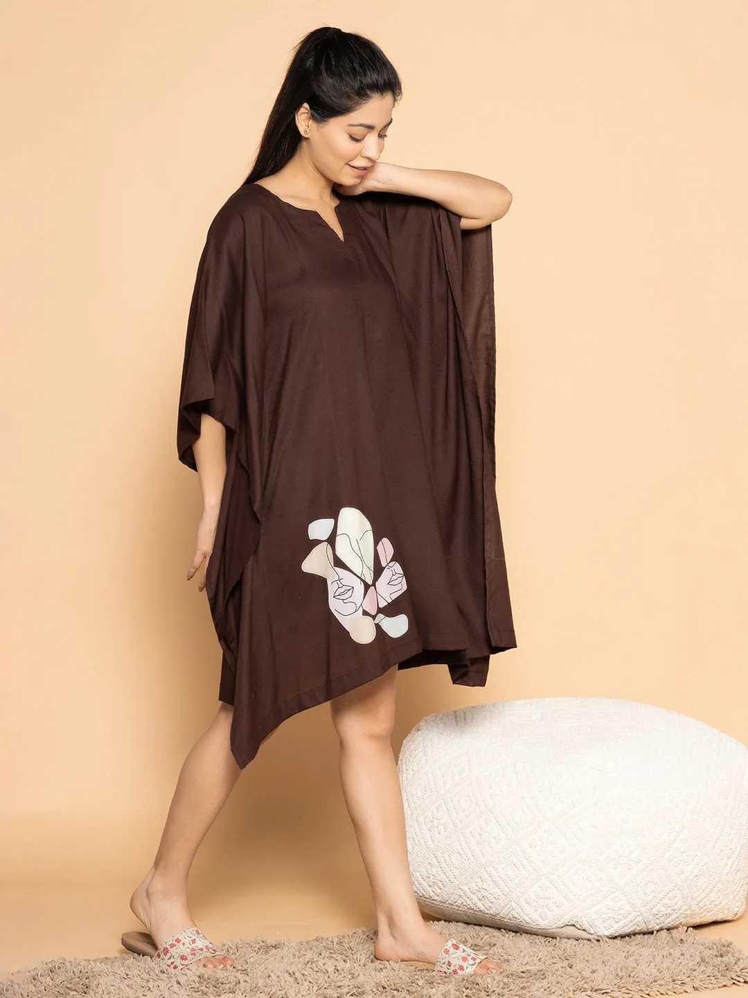 Coffee Rayon Kaftan - beautiful soul