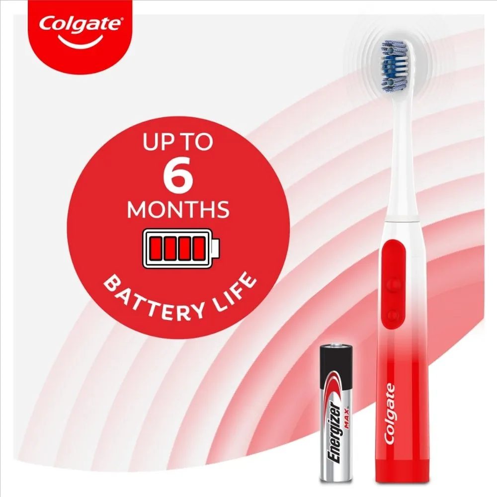 Colgate 360 Max White Expert Whitening Battery Powered Toothbrush 2 Pack