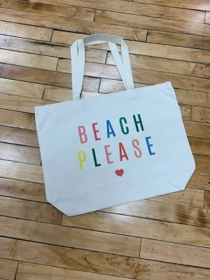 Colorful Beach Please Tote Bag