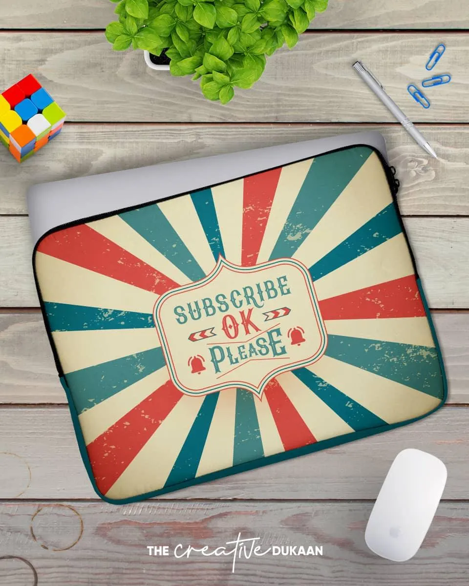 Cool Laptop Sleeve Bag - Subscribe OK Please