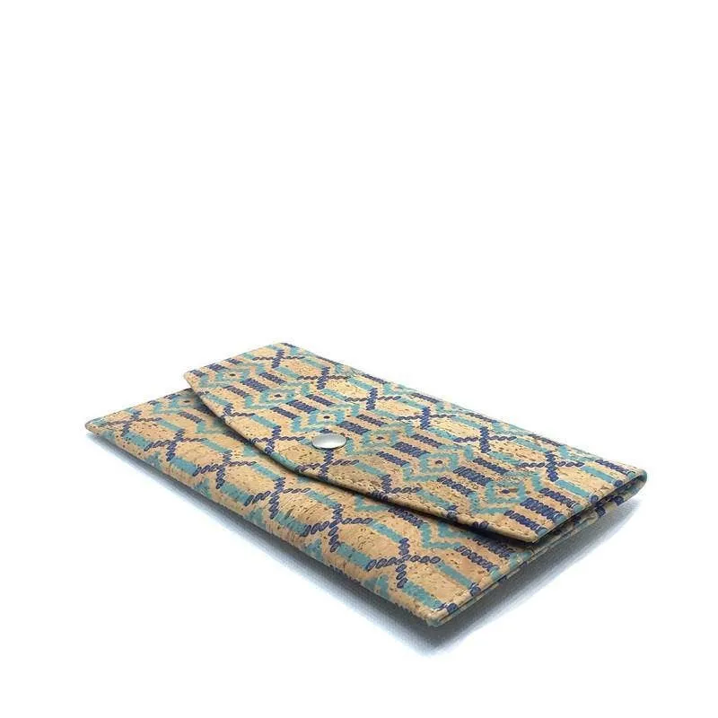 Cork Passport and Document Holder Tribe Blue