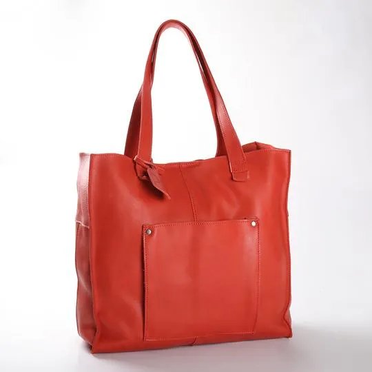 Corporate Laptop Tote Zipper Handbag Leather