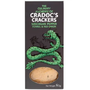 Cradoc's 80g Szechuan Peppercorn, Fennel & Red Onion Crackers