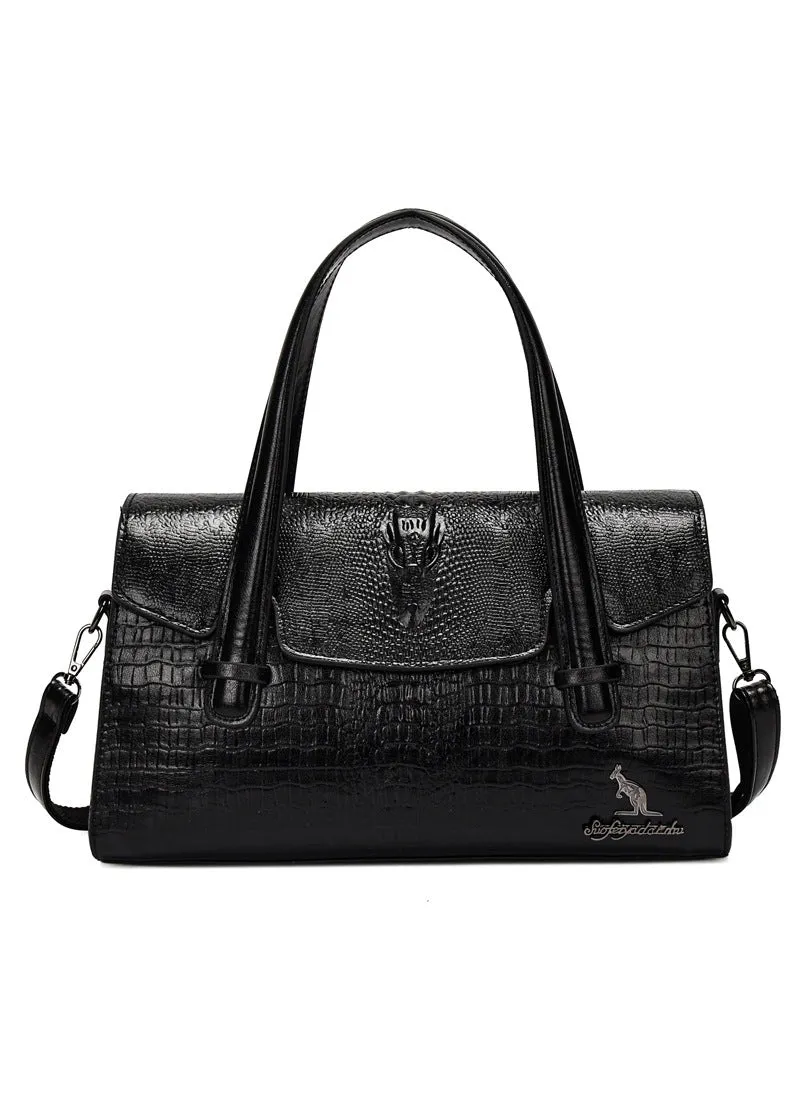 Crocodile Pattern Shoulder Slung Handbag