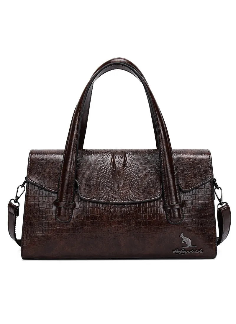 Crocodile Pattern Shoulder Slung Handbag