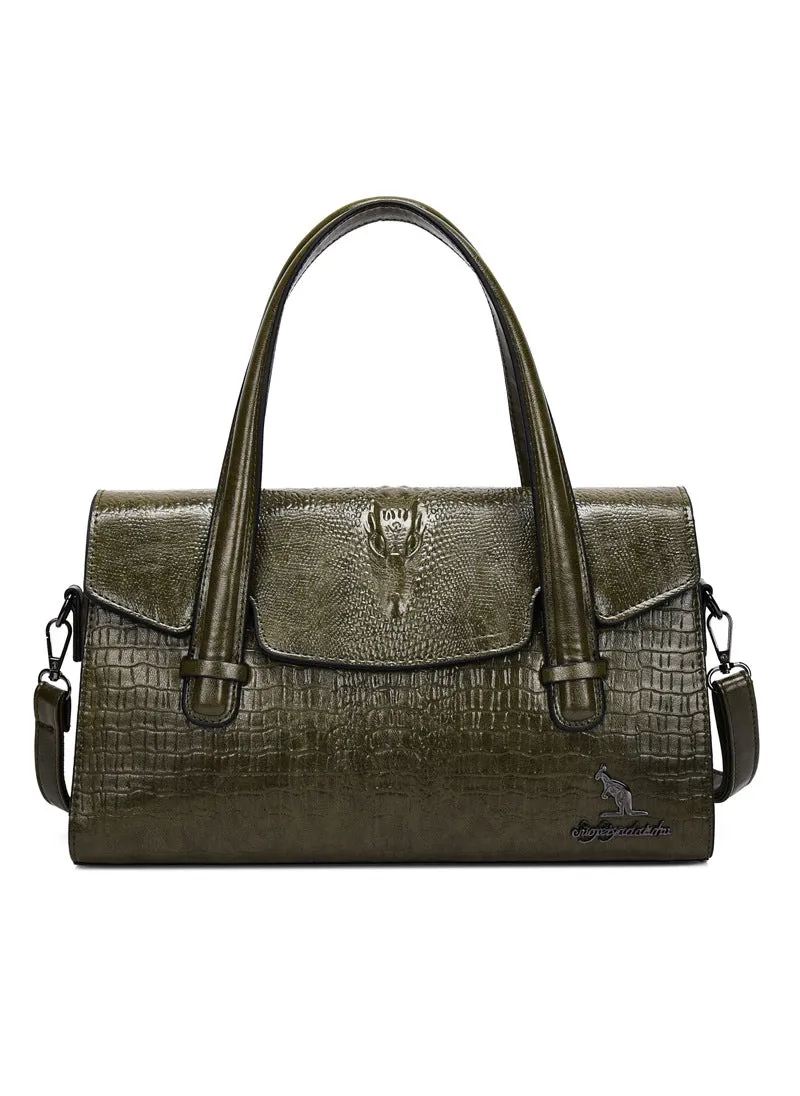 Crocodile Pattern Shoulder Slung Handbag