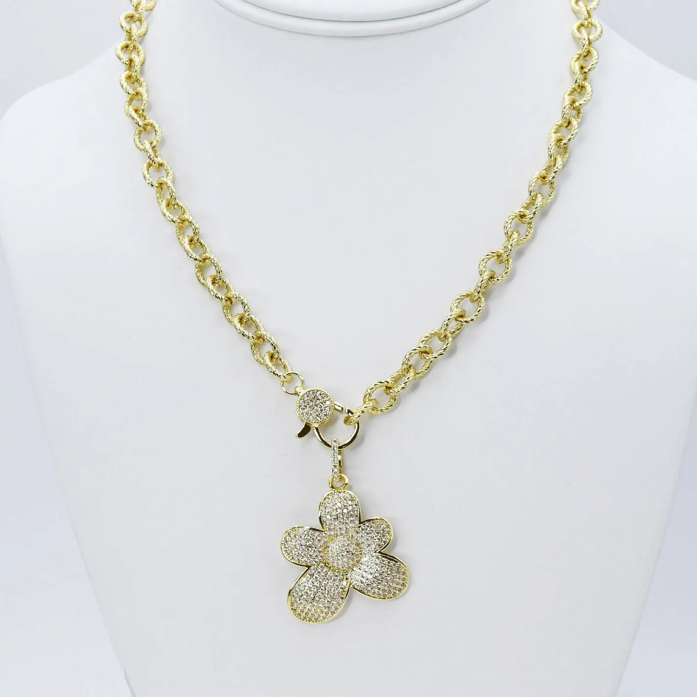 Cute Flower Gold Necklace I-61