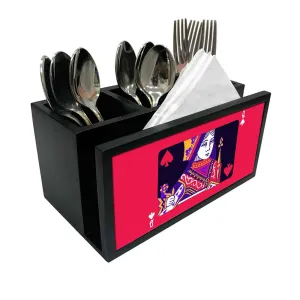 Cutlery Tissue Holder Napkin Stand -  Queen Pink