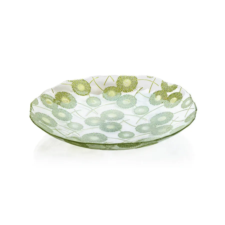 DANDELION LUSTER GLASS SERVING BOWL