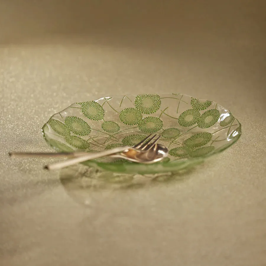 DANDELION LUSTER GLASS SERVING BOWL