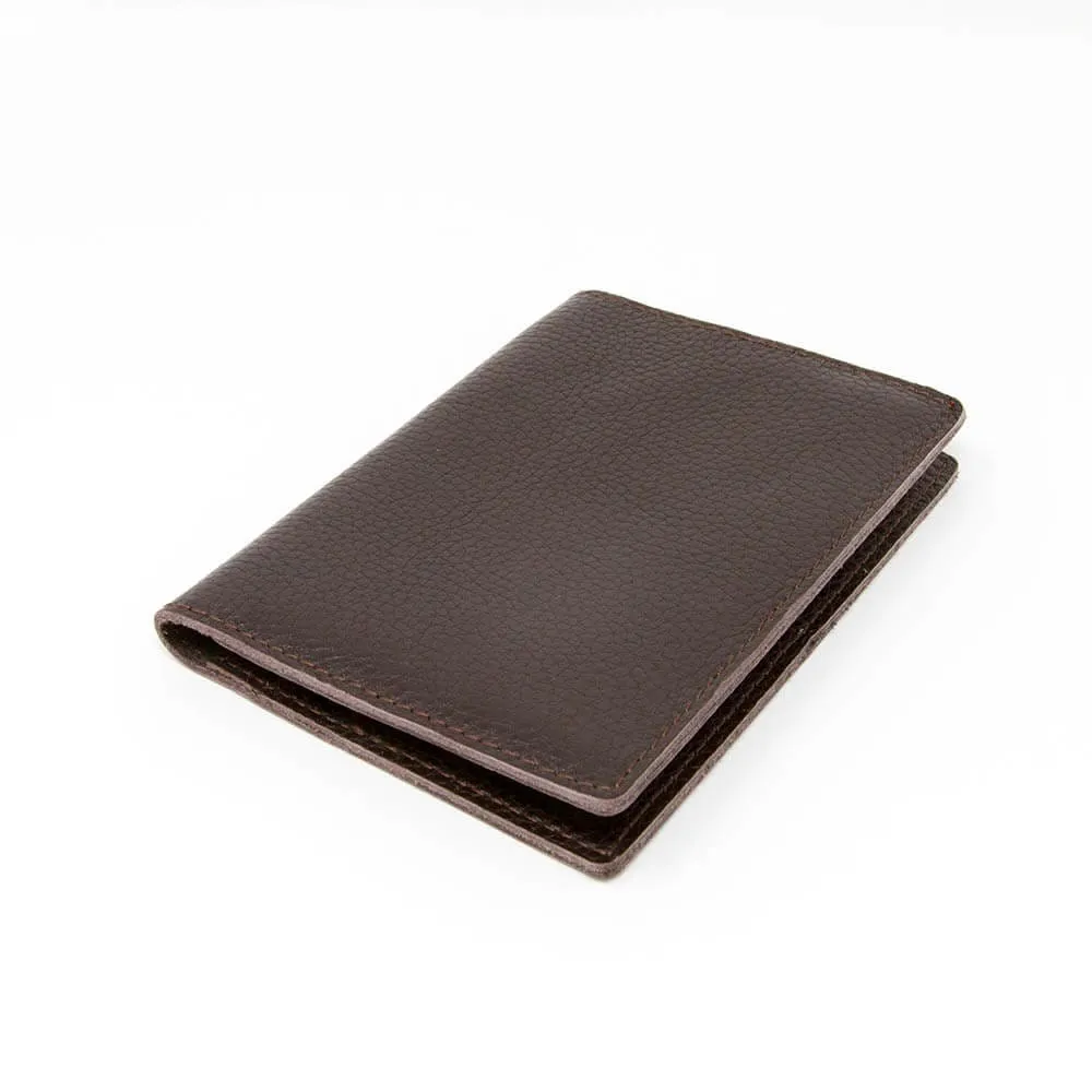 Dark Brown Leather Passport Cover