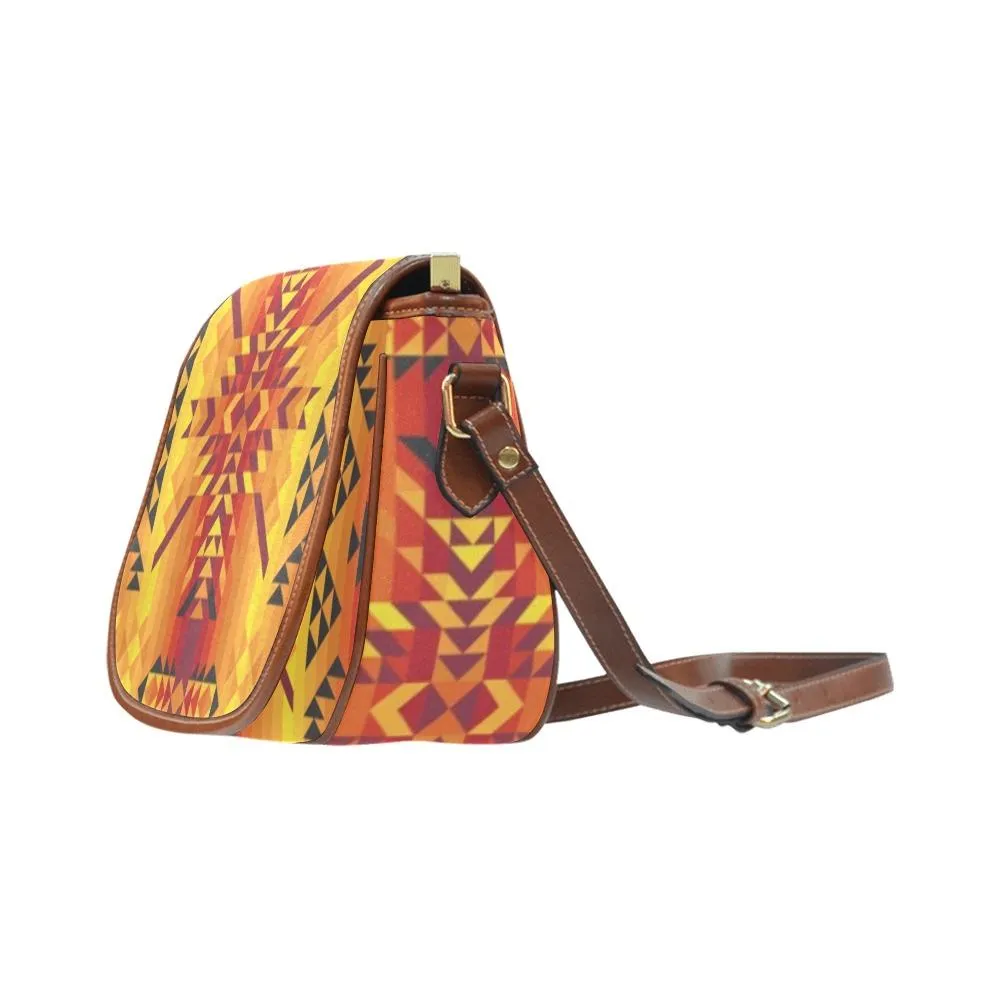 Desert Geo Yellow Red Saddle Bag/Large