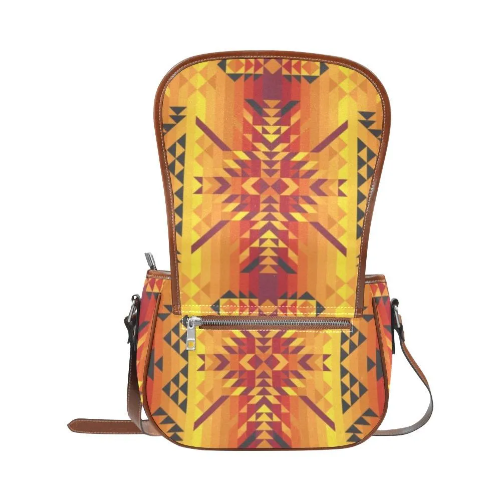 Desert Geo Yellow Red Saddle Bag/Large