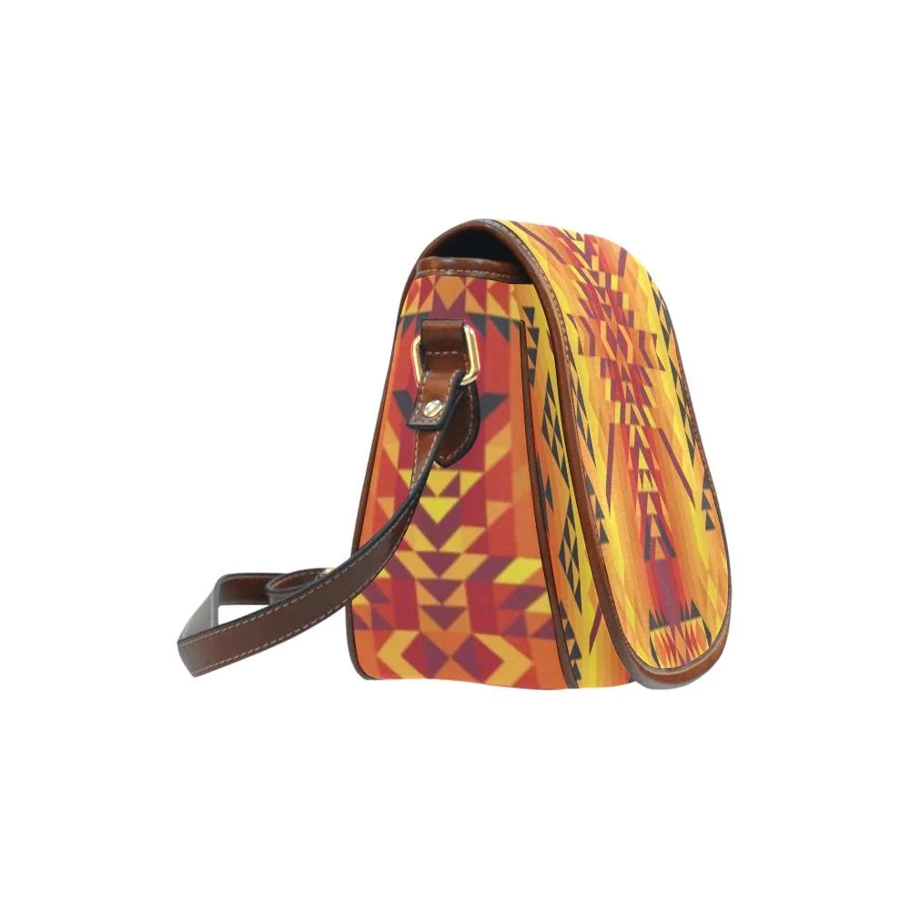 Desert Geo Yellow Red Saddle Bag/Large