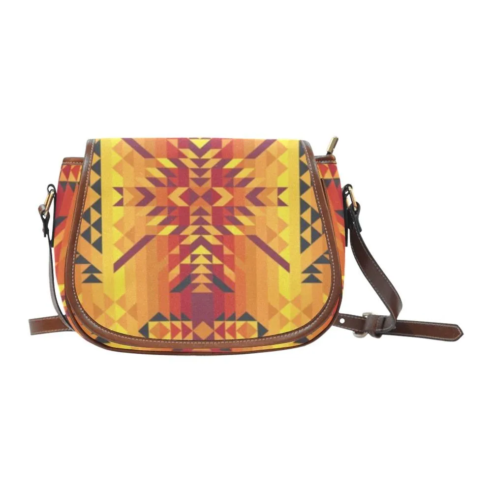 Desert Geo Yellow Red Saddle Bag/Large