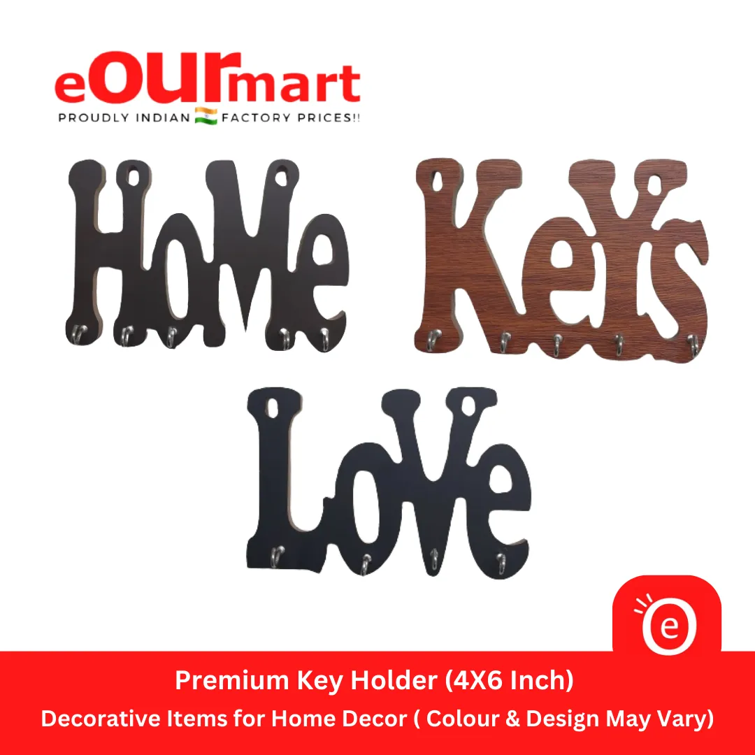 Designer Key Holder For Home (4X6 Inch) ( Colour & Design May Vary)