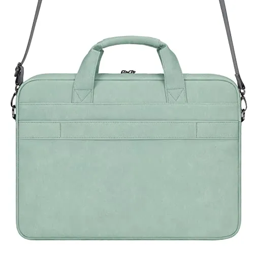 DOMISO 14 inch Laptop Bag Business Briefcase Water-resistant Notebook Messenger Shoulder Bag for 14" MacBook Pro/HP Stream 14 Chromebook 14/Lenovo IdeaPad ThinkPad/ASUS ZenBook, Mint Green