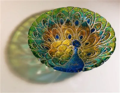 DT19 - 11 Inch Diameter Peacock Texture Tile Mold for Glass Slumping