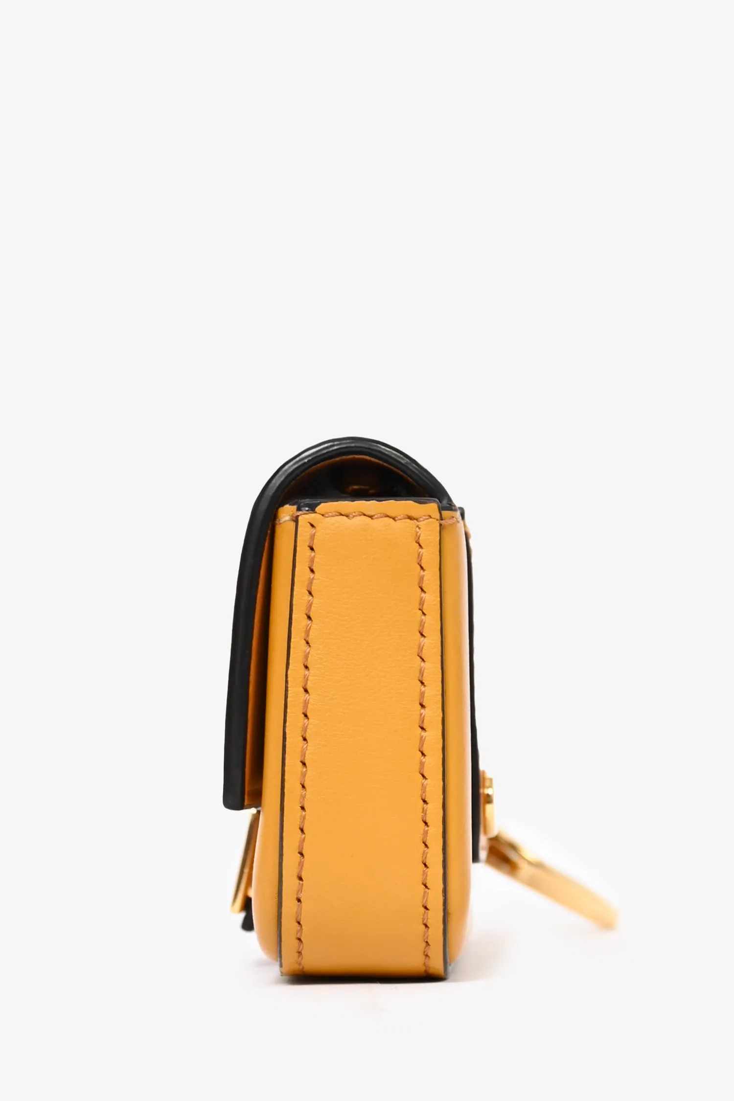 Fendi Mustard Yellow Nano Baguette Chain Bag