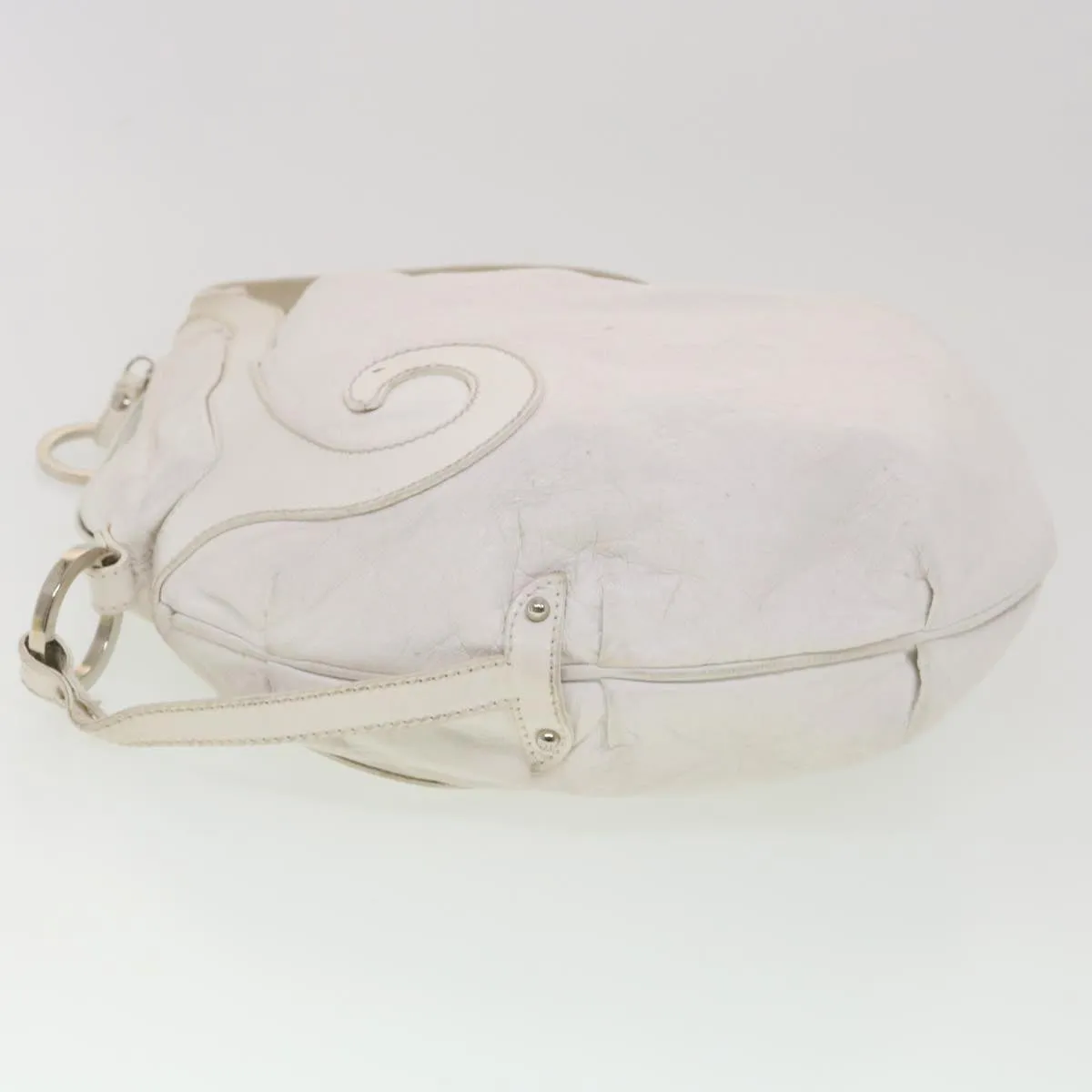 FENDI Shoulder Bag Leather White  am4051