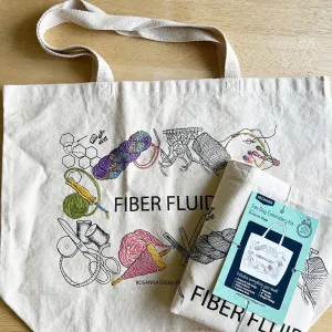 Fiber Fluid Embroidery Tote Kit