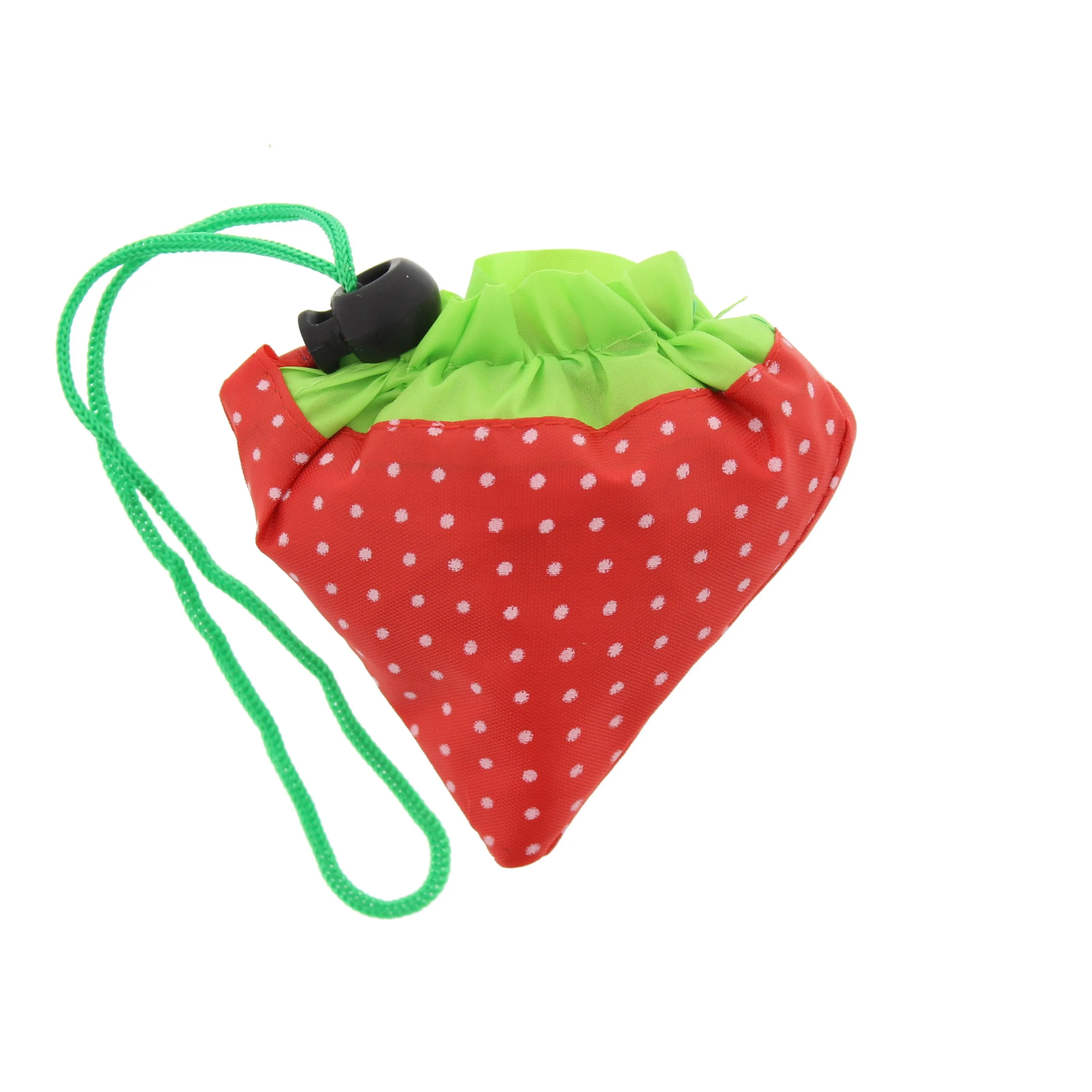 Floral Themed Shopping Bag in a Draw String Strawberry Pouch