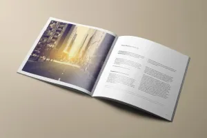 Free Beautiful Square Brochure Mockup