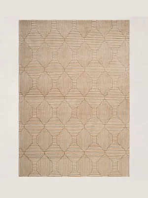 Geometric patterned rug