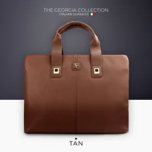 Georgia Collection | Leather Laptop Bag for Women | 100% Genuine Leather | Fits 15.5" laptops