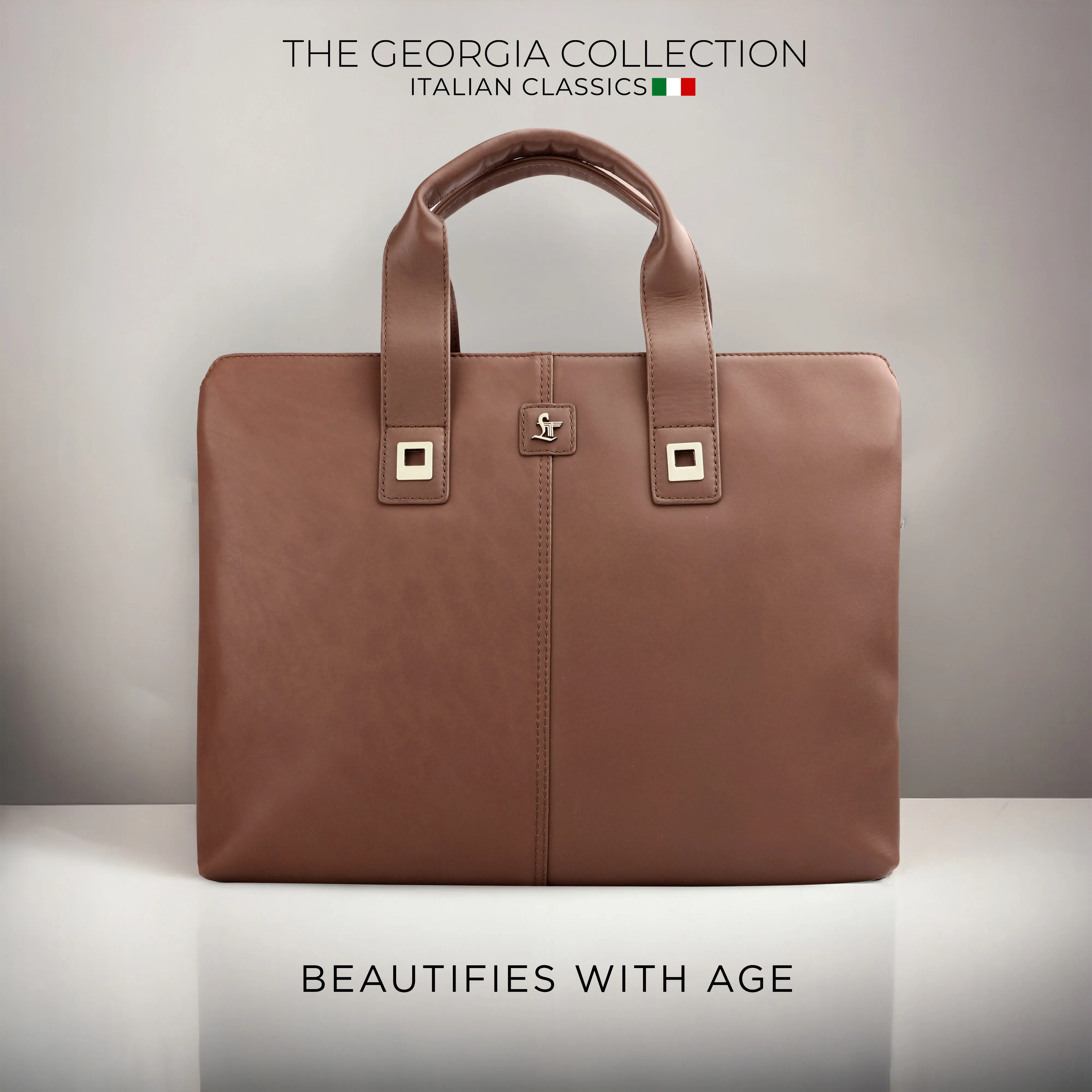 Georgia Collection | Leather Laptop Bag for Women | 100% Genuine Leather | Fits 15.5" laptops