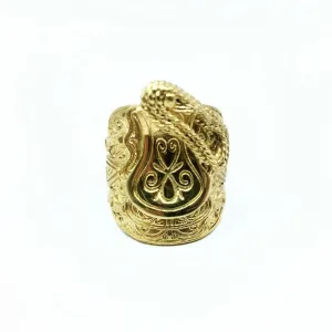 Gold Polished Saddle Ring