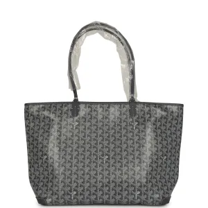 Goyard Artois Tote MM Grey Goyardine Canvas & Chevroches Calfskin Palladium Hardware