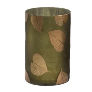 Green Aspen Leaf Tealight Candle Holder- SMALL