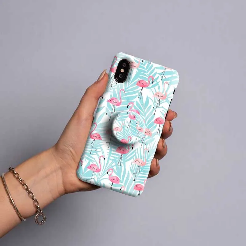 Gripper Case With Blue Flamingo