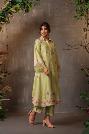 Gulshan Long Co-ord Set Mint Green