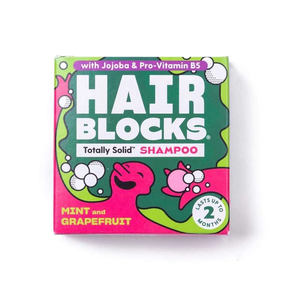 Hair Blocks Solid Shampoo Bar: Mint & Grapefruit